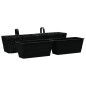 vidaXL Conjunto de jardineras 2 piezas jacinto de agua negro vidaXL Conjunto de jardineras 2 piezas jacinto de agua negro