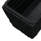 vidaXL Conjunto de jardineras 2 piezas jacinto de agua negro vidaXL Conjunto de jardineras 2 piezas jacinto de agua negro