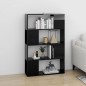 vidaXL Estantería/divisor de espacios negro brillo 80x24x124,5 cm vidaXL Estantería/divisor de espacios negro brillo 80x24x124,5 cm