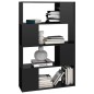 vidaXL Estantería/divisor de espacios negro brillo 80x24x124,5 cm vidaXL Estantería/divisor de espacios negro brillo 80x24x124,5 cm