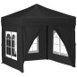 vidaXL Carpa para fiestas plegable con paredes laterales negro 2x2 m vidaXL Carpa para fiestas plegable con paredes laterales negro 2x2 m
