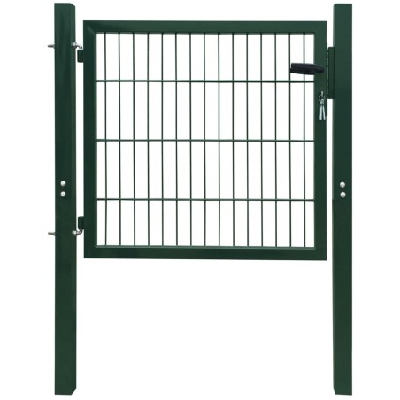 vidaXL Cancela de valla 2D individual verde 106x130 cm