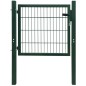vidaXL Cancela de valla 2D individual verde 106x130 cm vidaXL Cancela de valla 2D individual verde 106x130 cm