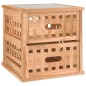vidaXL Mesitas de noche 2 uds madera maciza de nogal 34x34x34 cm vidaXL Mesitas de noche 2 uds madera maciza de nogal 34x34x34 cm