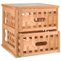 vidaXL Mesitas de noche 2 uds madera maciza de nogal 34x34x34 cm vidaXL Mesitas de noche 2 uds madera maciza de nogal 34x34x34 cm