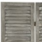 vidaXL Biombo de 4 paneles de madera maciza gris 143x166 cm vidaXL Biombo de 4 paneles de madera maciza gris 143x166 cm