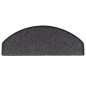 vidaXL Alfombrillas de escalera 15 unidades gris antracita 65x24x4 cm
