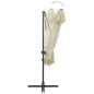 vidaXL Sombrilla voladiza con cubierta doble arena 250x250 cm vidaXL Sombrilla voladiza con cubierta doble arena 250x250 cm