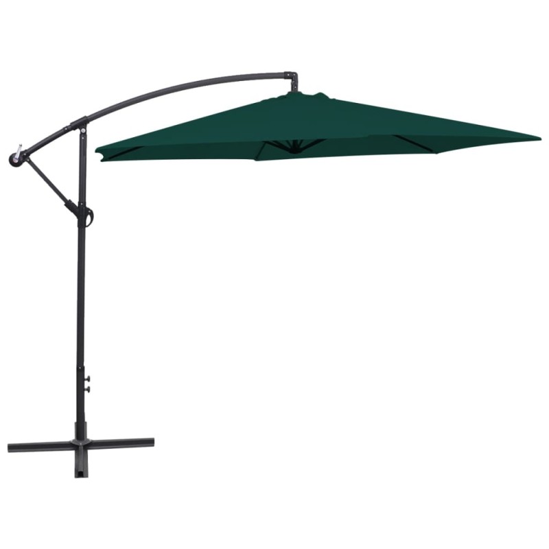 vidaXL Sombrilla voladiza 3 m verde vidaXL Sombrilla voladiza 3 m verde