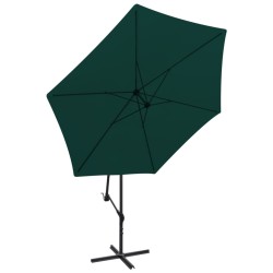 vidaXL Sombrilla voladiza 3 m verde