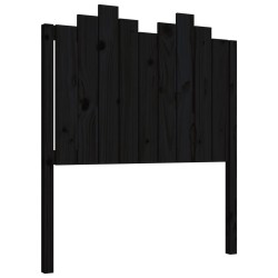 vidaXL Cabecero de cama madera maciza de pino negro 96x4x110 cm
