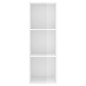 vidaXL Mueble TV pared madera contrachapada blanco brillo 37x37x107 cm vidaXL Mueble TV pared madera contrachapada blanco brillo 37x37x107 cm