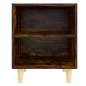 vidaXL Mesitas de noche 2 uds patas de madera roble ahumado 40x30x50cm vidaXL Mesitas de noche 2 uds patas de madera roble ahumado 40x30x50cm
