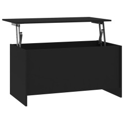 vidaXL Mesa de centro madera contrachapada negra 102x55,5x52,5 cm