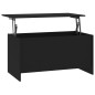 vidaXL Mesa de centro madera contrachapada negra 102x55,5x52,5 cm