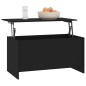 vidaXL Mesa de centro madera contrachapada negra 102x55,5x52,5 cm