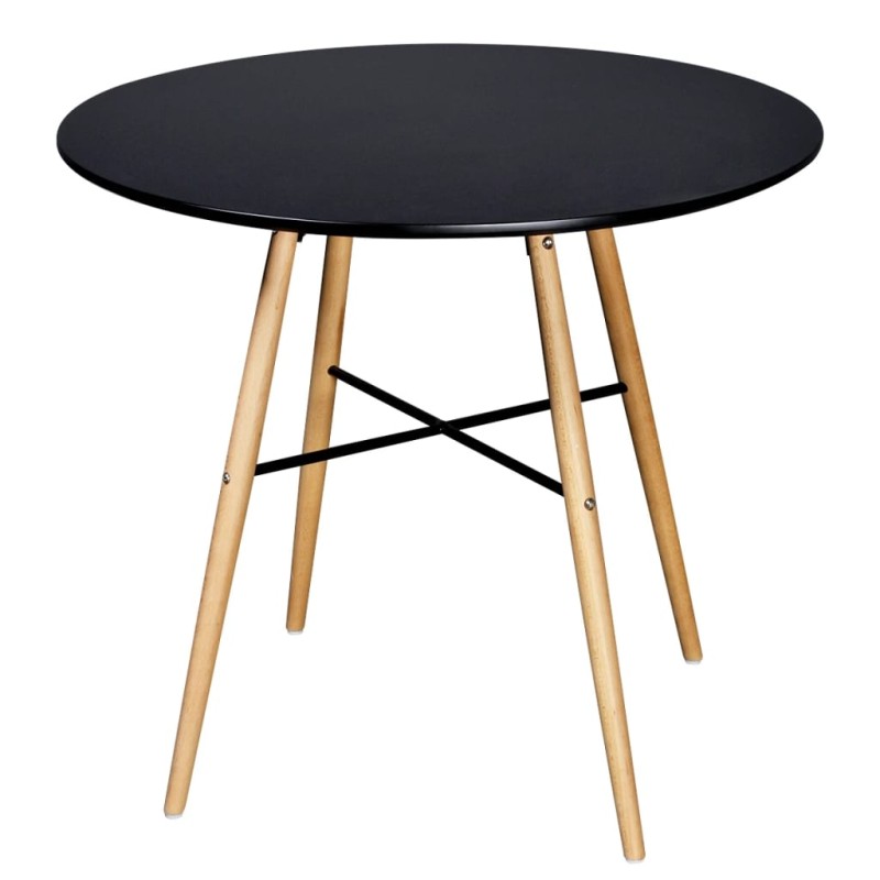 vidaXL Mesa de comedor redonda MDF negra vidaXL Mesa de comedor redonda MDF negra