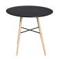 vidaXL Mesa de comedor redonda MDF negra vidaXL Mesa de comedor redonda MDF negra