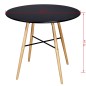 vidaXL Mesa de comedor redonda MDF negra vidaXL Mesa de comedor redonda MDF negra