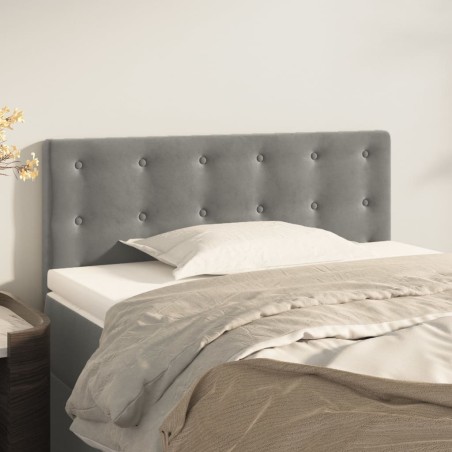 vidaXL Cabecero de terciopelo gris claro 80x5x78/88 cm