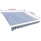 vidaXL Toldo de lona azul y blanco 450x300 cm vidaXL Toldo de lona azul y blanco 450x300 cm