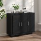 vidaXL Aparador de madera contrachapada negro 92x35x75 cm vidaXL Aparador de madera contrachapada negro 92x35x75 cm