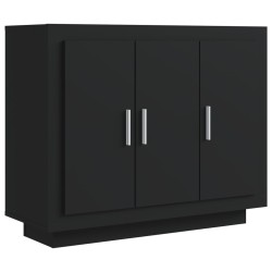 vidaXL Aparador de madera contrachapada negro 92x35x75 cm