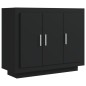 vidaXL Aparador de madera contrachapada negro 92x35x75 cm vidaXL Aparador de madera contrachapada negro 92x35x75 cm
