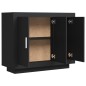 vidaXL Aparador de madera contrachapada negro 92x35x75 cm vidaXL Aparador de madera contrachapada negro 92x35x75 cm