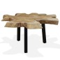 vidaXL Mesa de centro de madera de teca genuina 80x70x38 cm