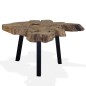 vidaXL Mesa de centro de madera de teca genuina 80x70x38 cm