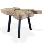 vidaXL Mesa de centro de madera de teca genuina 80x70x38 cm