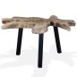 vidaXL Mesa de centro de madera de teca genuina 80x70x38 cm