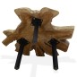vidaXL Mesa de centro de madera de teca genuina 80x70x38 cm
