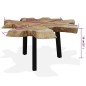vidaXL Mesa de centro de madera de teca genuina 80x70x38 cm