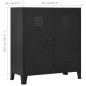 vidaXL Baúl de almacenaje industrial acero negro 90x40x100 cm vidaXL Baúl de almacenaje industrial acero negro 90x40x100 cm