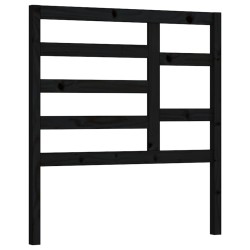vidaXL Cabecero de cama madera maciza de pino negro 96x4x104 cm