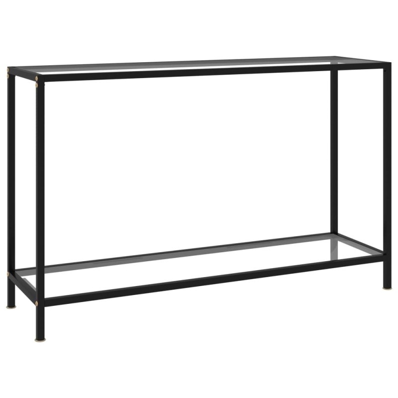vidaXL Mesa de consola transparente vidrio templado 120x35x75 cm vidaXL Mesa de consola transparente vidrio templado 120x35x75 cm