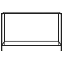 vidaXL Mesa de consola transparente vidrio templado 120x35x75 cm