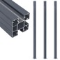 vidaXL Postes de valla 3 unidades aluminio gris oscuro 185 cm vidaXL Postes de valla 3 unidades aluminio gris oscuro 185 cm