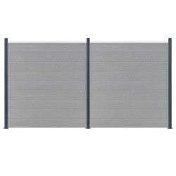 vidaXL Postes de valla 3 unidades aluminio gris oscuro 185 cm