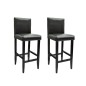 vidaXL Taburetes de cocina 2 unidades cuero sintético negro vidaXL Taburetes de cocina 2 unidades cuero sintético negro