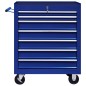 vidaXL Carrito caja de herramientas 7 cajones azul vidaXL Carrito caja de herramientas 7 cajones azul