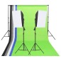 vidaXL Kit iluminación de estudio fotográfico con fondos y softboxes vidaXL Kit iluminación de estudio fotográfico con fondos y softboxes