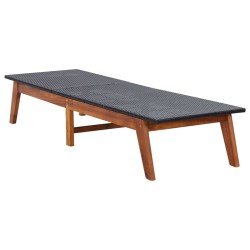 vidaXL Tumbona de ratán sintético y madera maciza de acacia