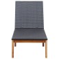 vidaXL Tumbona de ratán sintético y madera maciza de acacia vidaXL Tumbona de ratán sintético y madera maciza de acacia