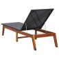 vidaXL Tumbona de ratán sintético y madera maciza de acacia vidaXL Tumbona de ratán sintético y madera maciza de acacia