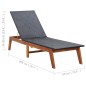 vidaXL Tumbona de ratán sintético y madera maciza de acacia vidaXL Tumbona de ratán sintético y madera maciza de acacia