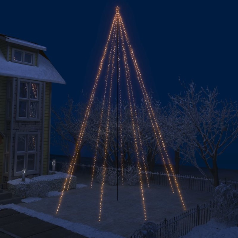 vidaXL Luces de árbol cascada Navidad interior exterior 1300 LEDs 8 m vidaXL Luces de árbol cascada Navidad interior exterior 1300 LEDs 8 m