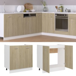 vidaXL Armario inferior de fregadero madera ingeniería 80x46x81,5cm